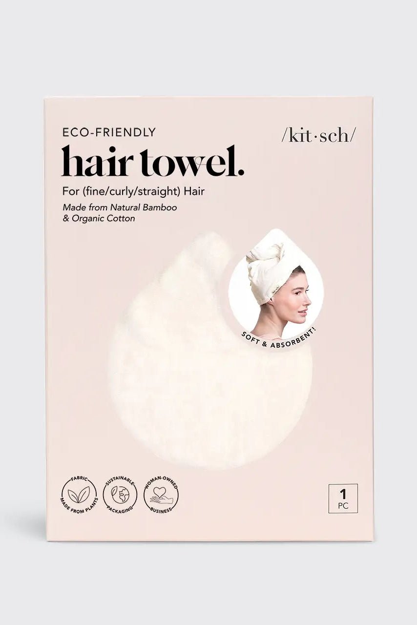 Kitsch hair towel turban. Eco-Friendly for all hair types. Bamboo and organic cotton