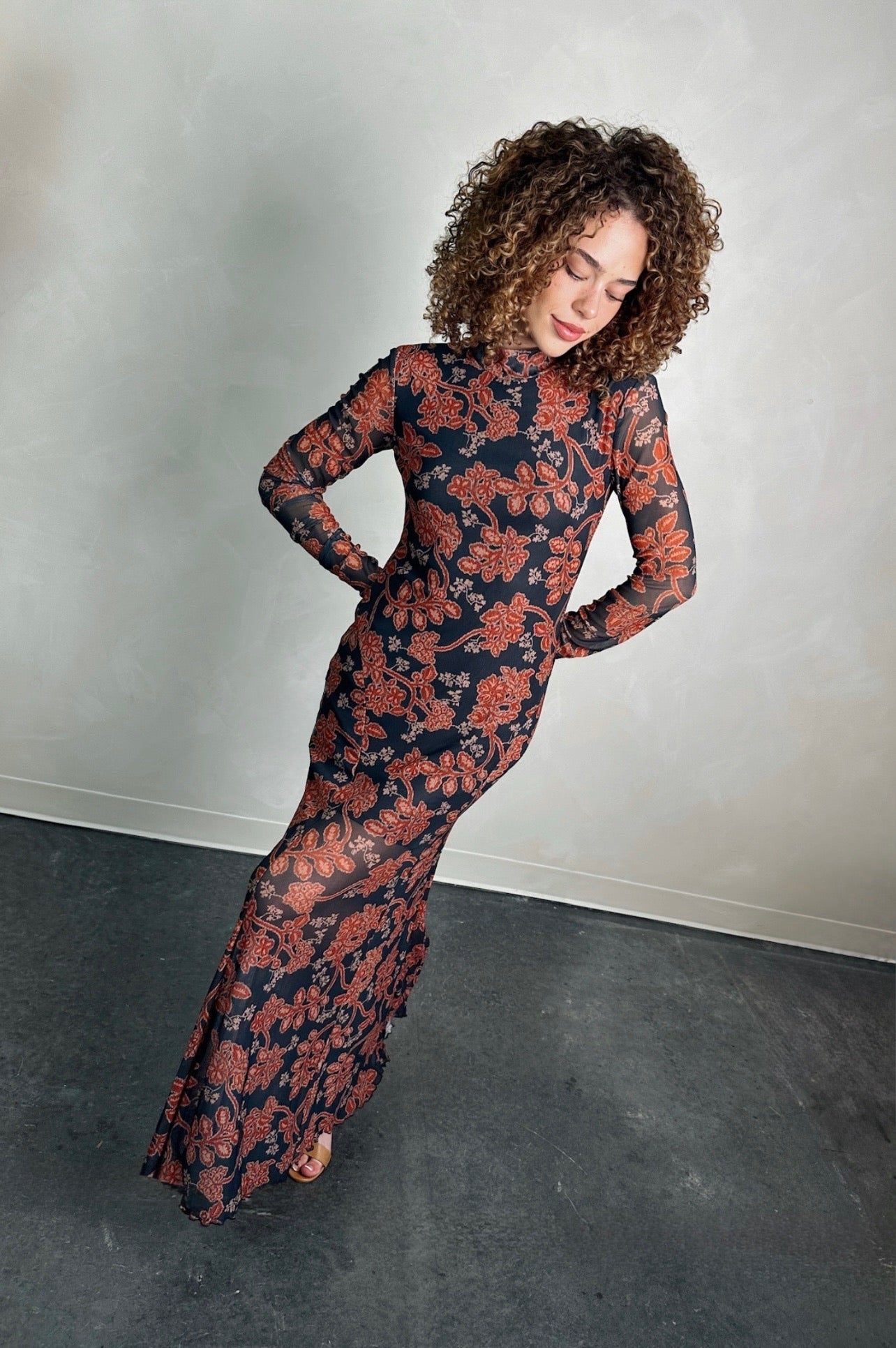 Low Light Floral Maxi Dress