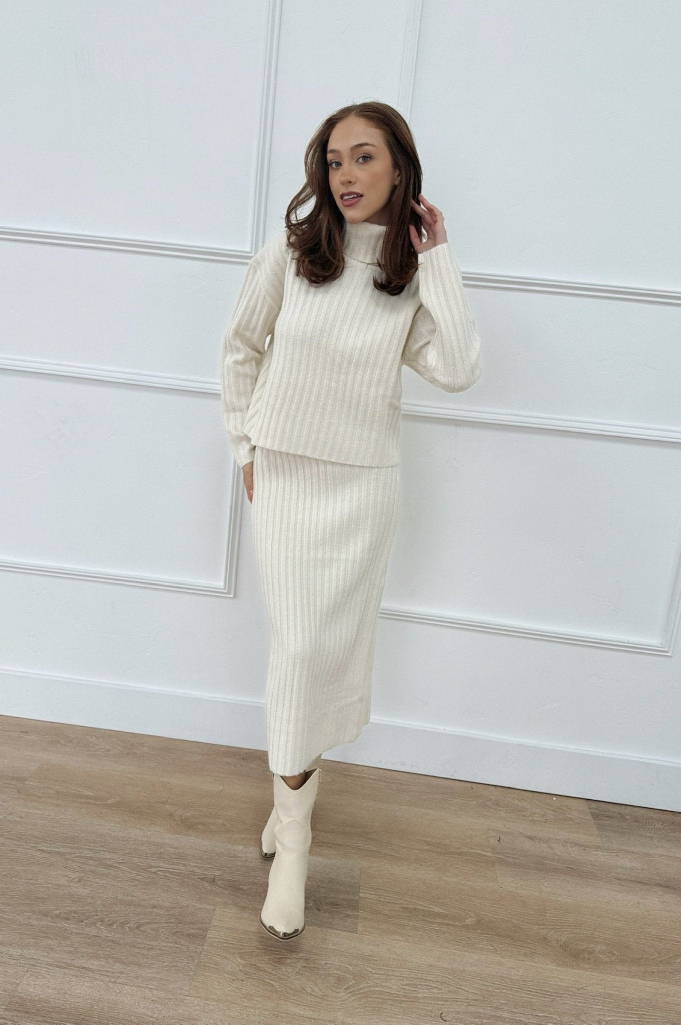 Mallow Milk Midi Skirt