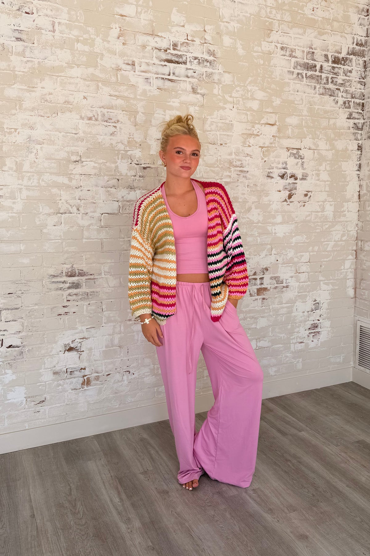 Mixed Signals Striped Knit Cardigan