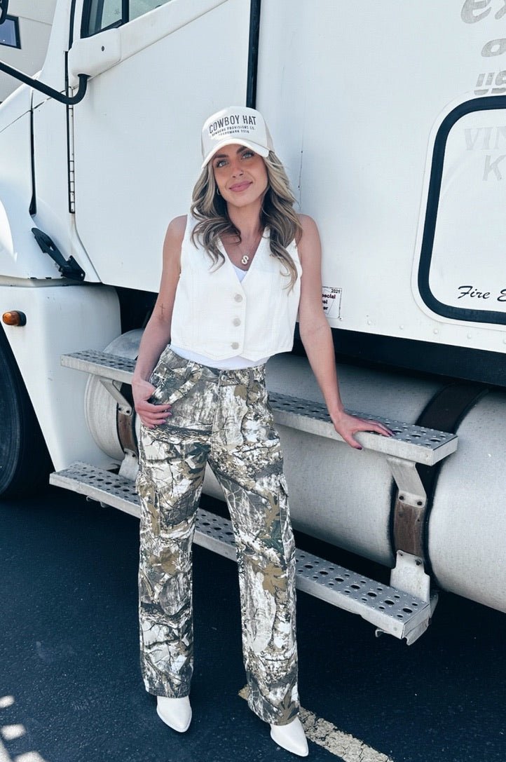 Mossy Mist Camo Cargo Pants - FINAL SALE