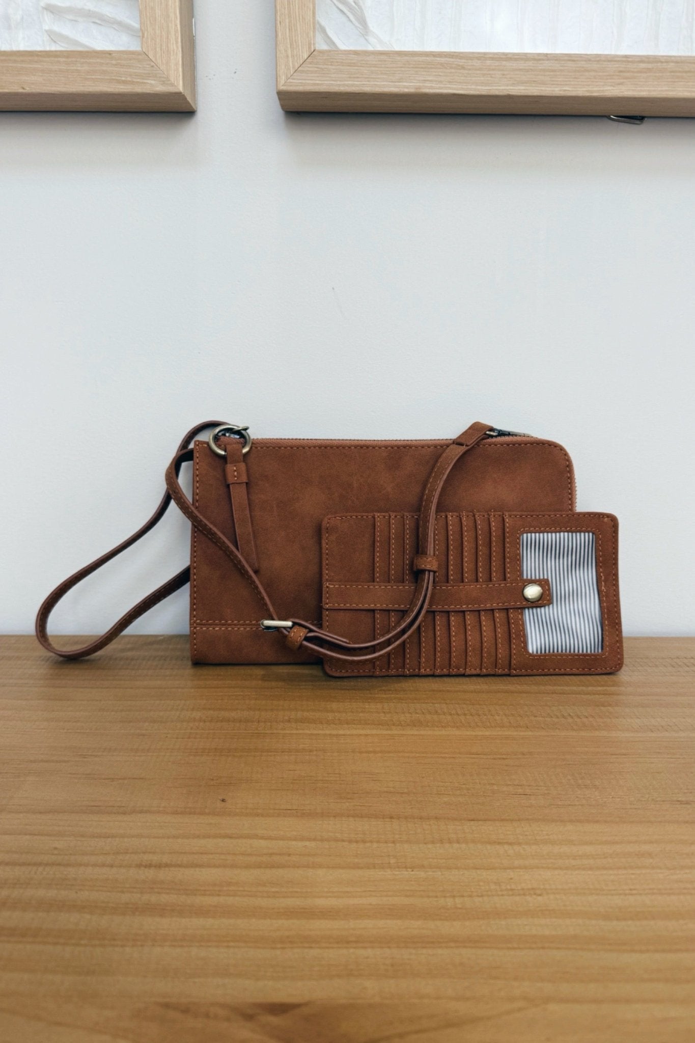 vegan leather clutch with wallet