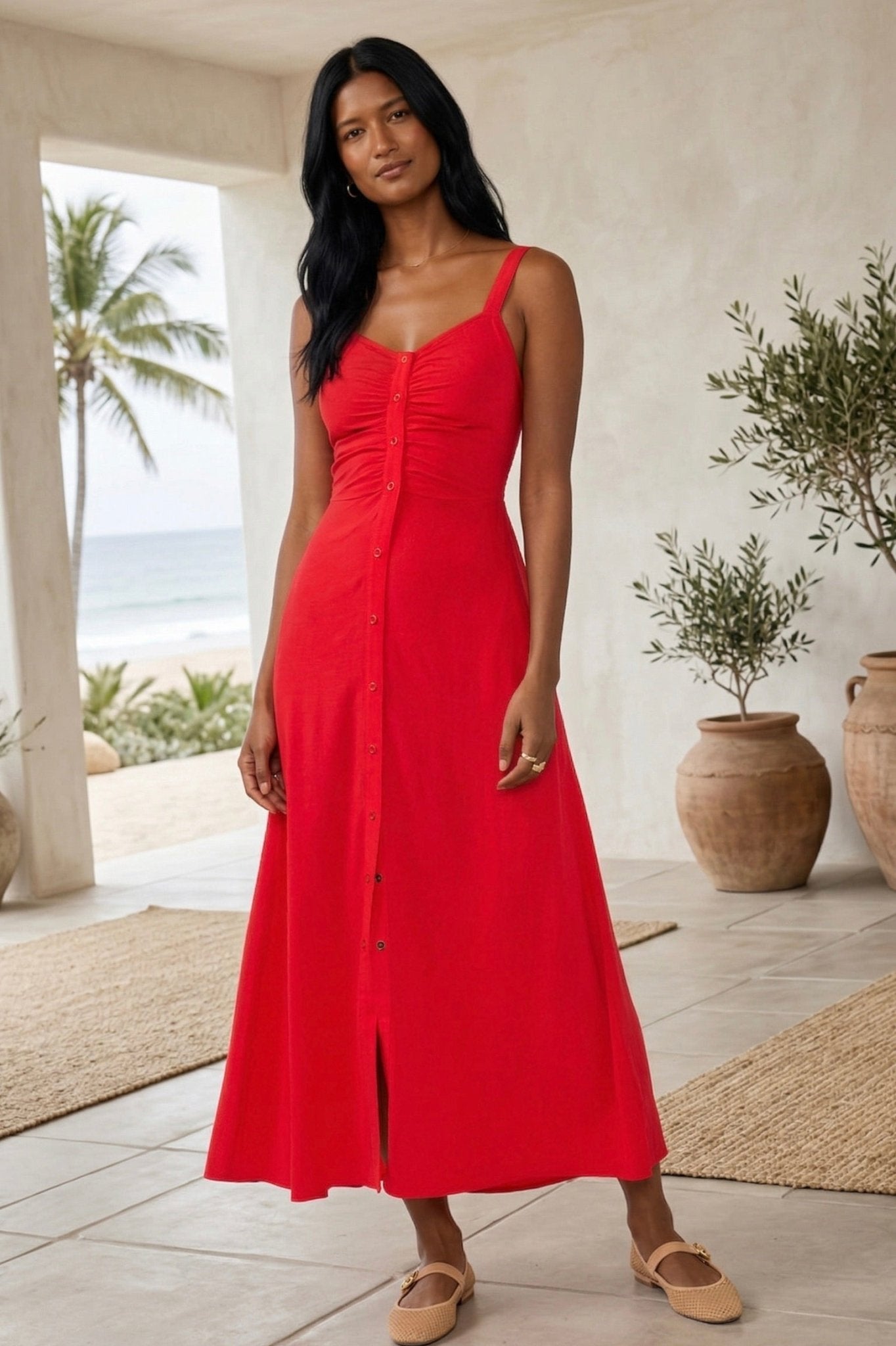 country drive maxi dress Summer Dresses for Women Maxi Dress Waist Country Resort Casual Style Swing  Dress Print Women's