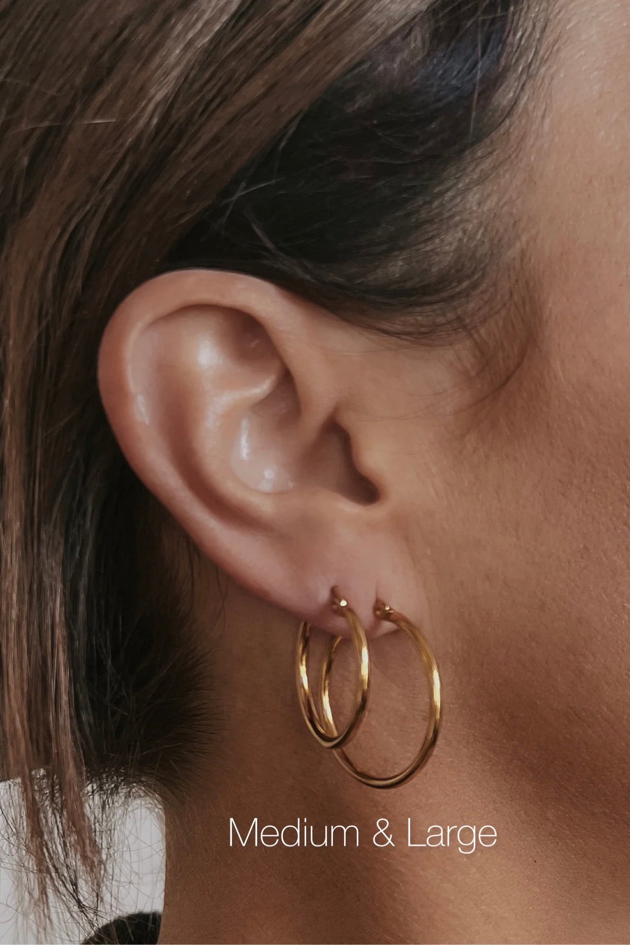 Pam Gold Hoop Earrings - FINAL SALE
