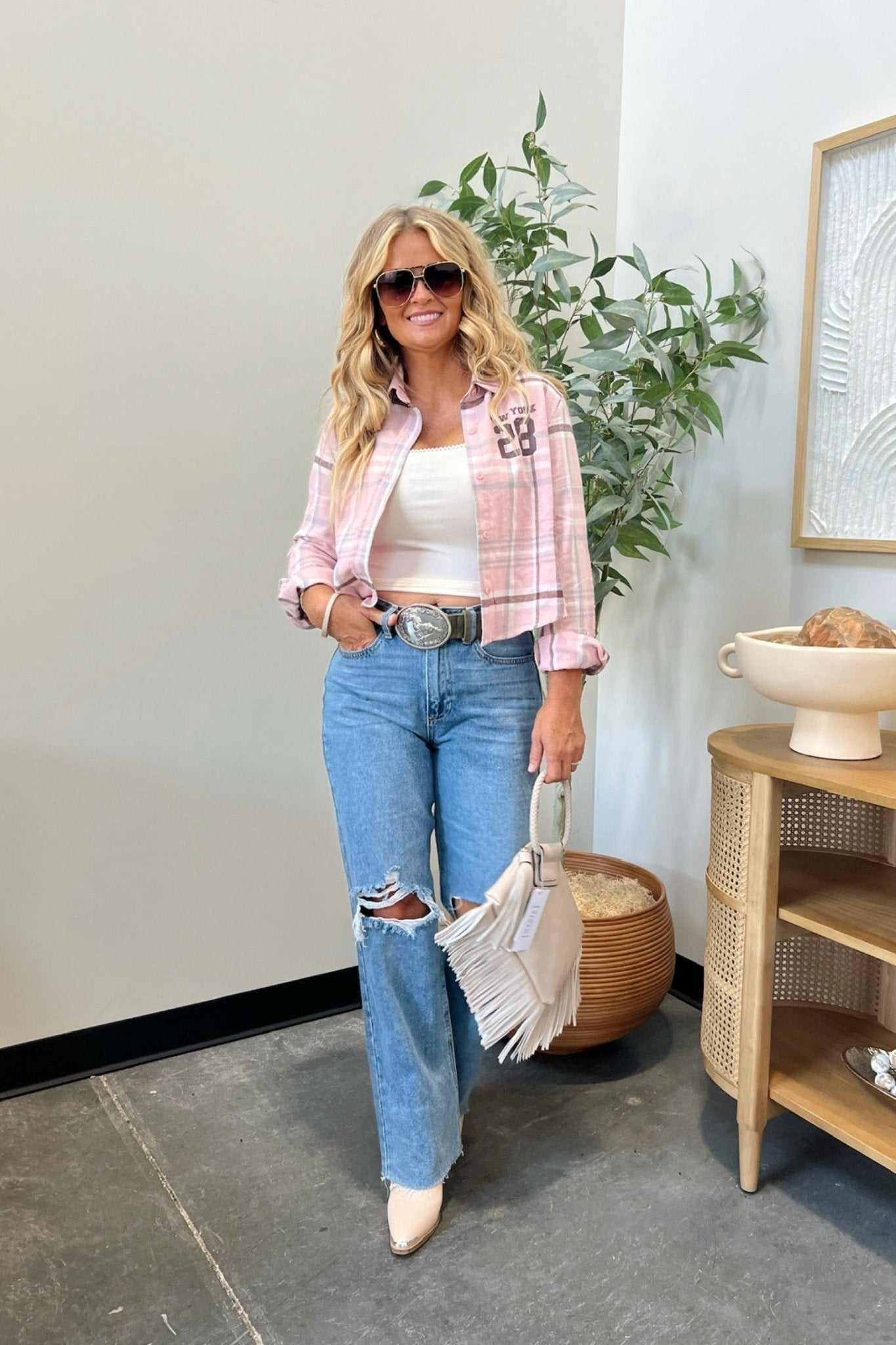 Plaid Behavior Long Sleeve Button Down