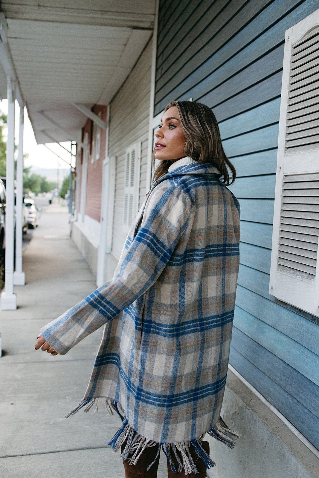 Plaiditude Long Flannel Coat
