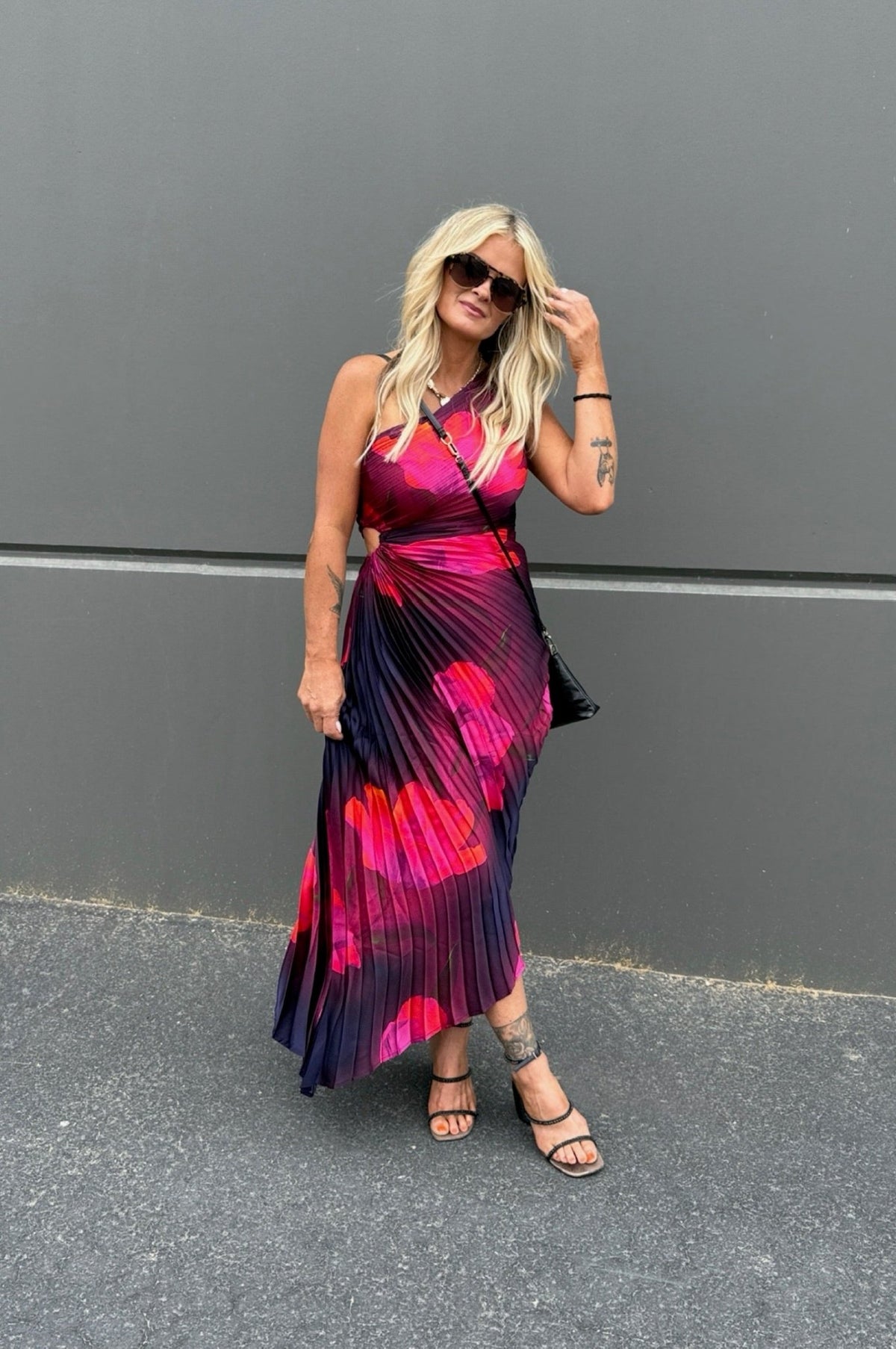 Poison Petals One-Shoulder Dress