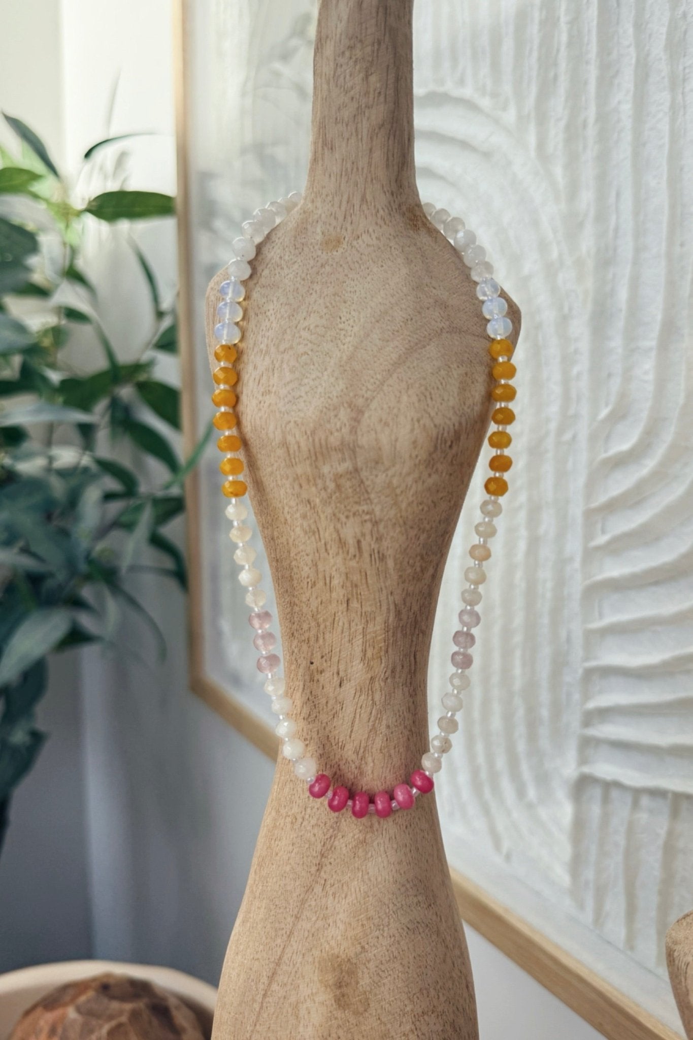 colorful beaded necklace