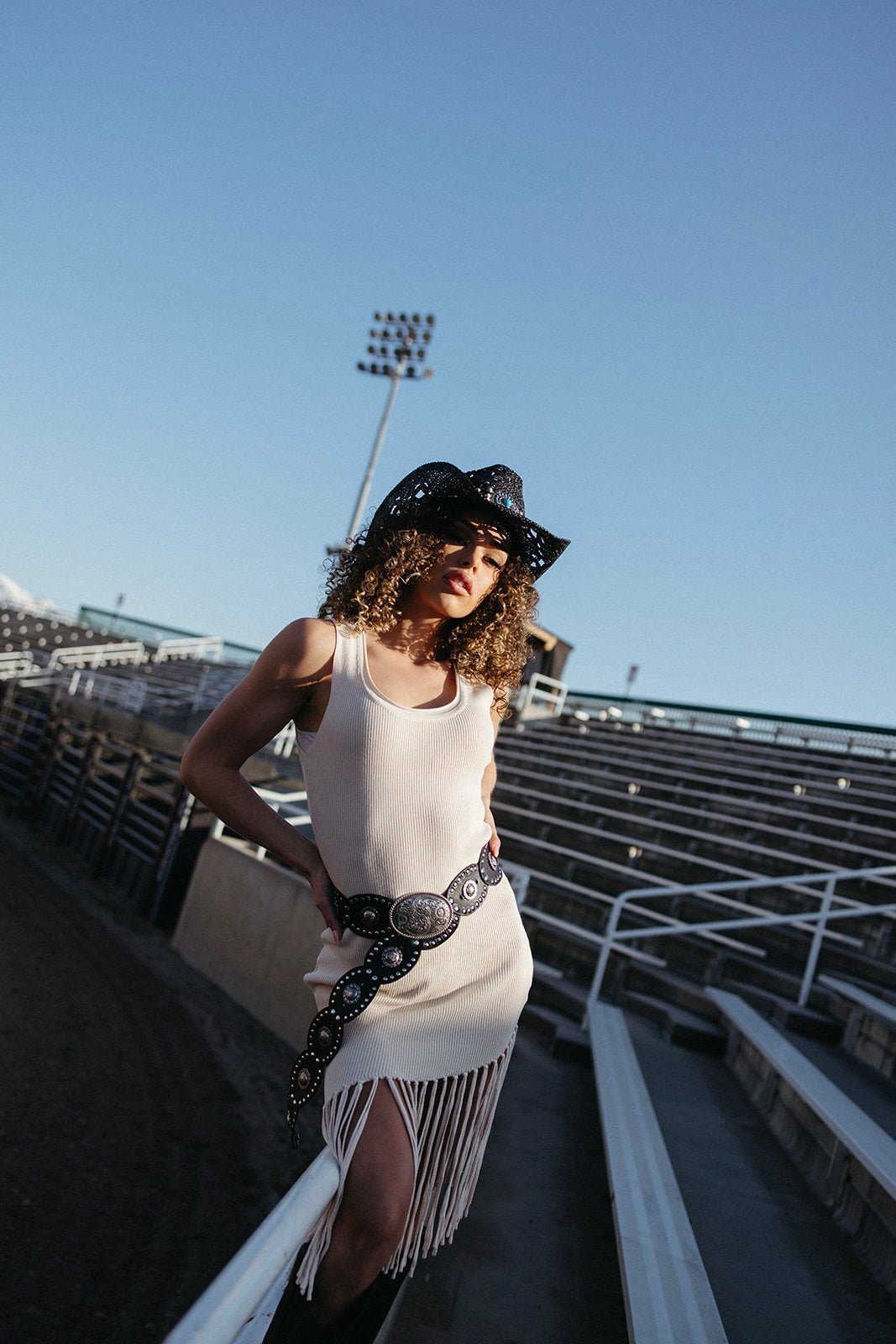 Saddle Dust Ribbed Fringe Dress - FINAL SALE