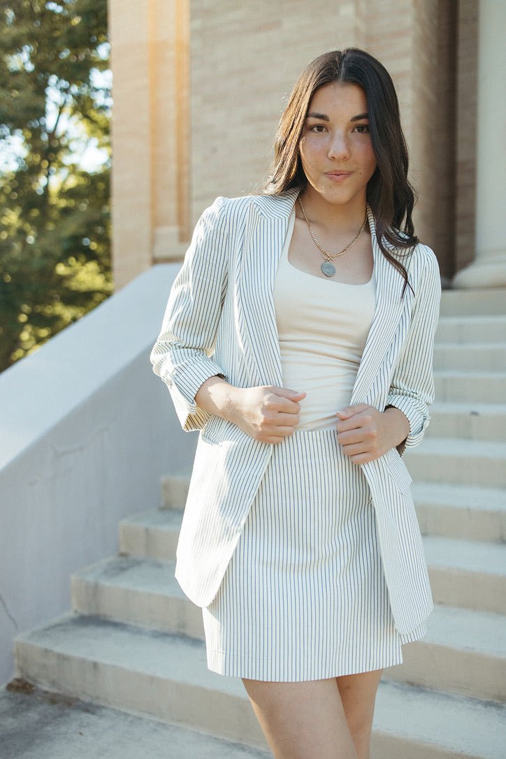 Sailor's Knot Pinstriped Blazer