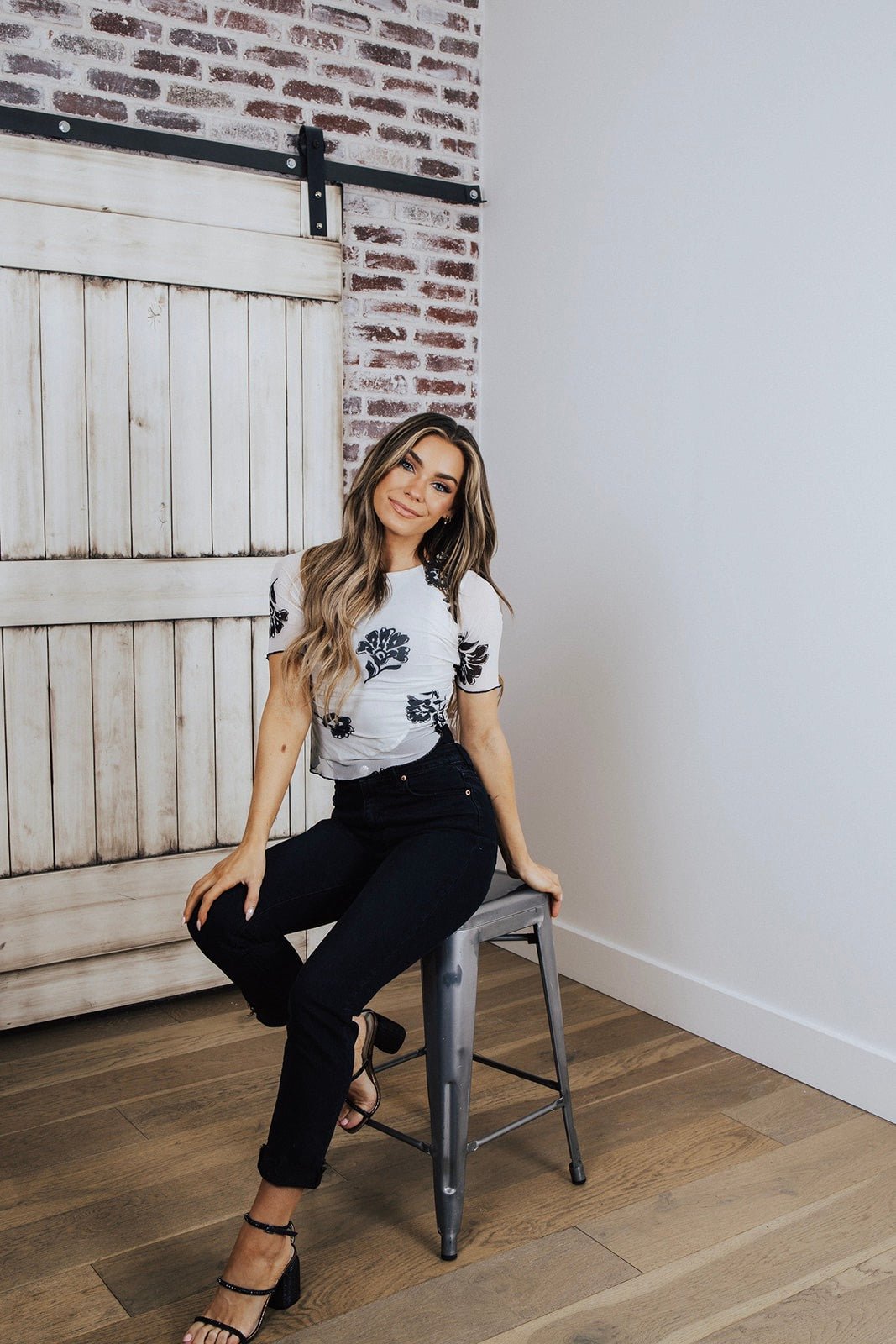 Savvy Floral Mesh Crop Top - FINAL SALE