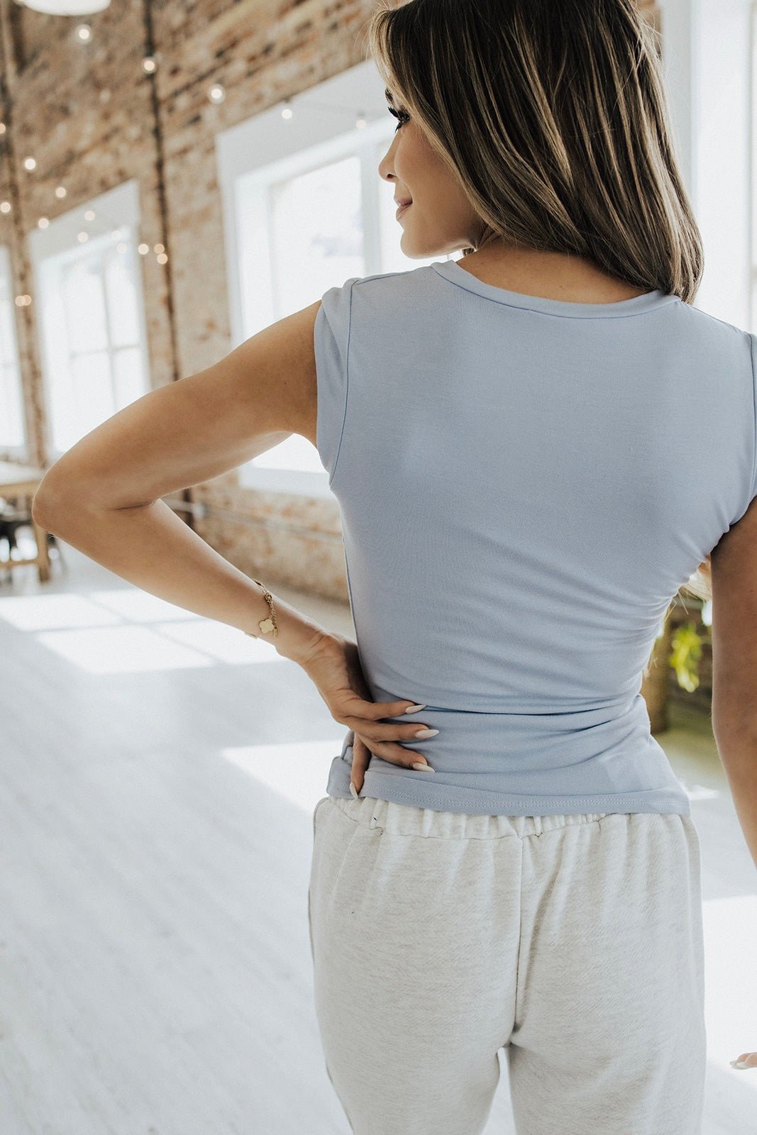 Serene Skyline Cap Sleeve Tee