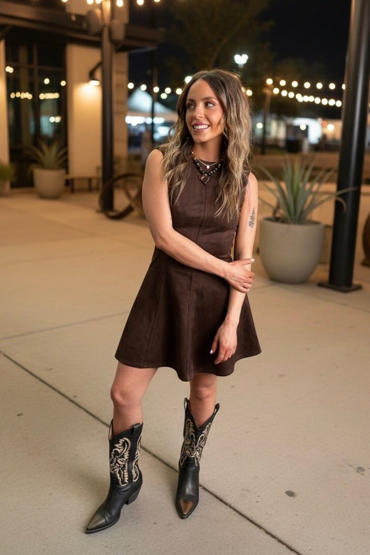 Stolen Glance Suede Mini Dress Stolen Glance Suede Mini Dress
