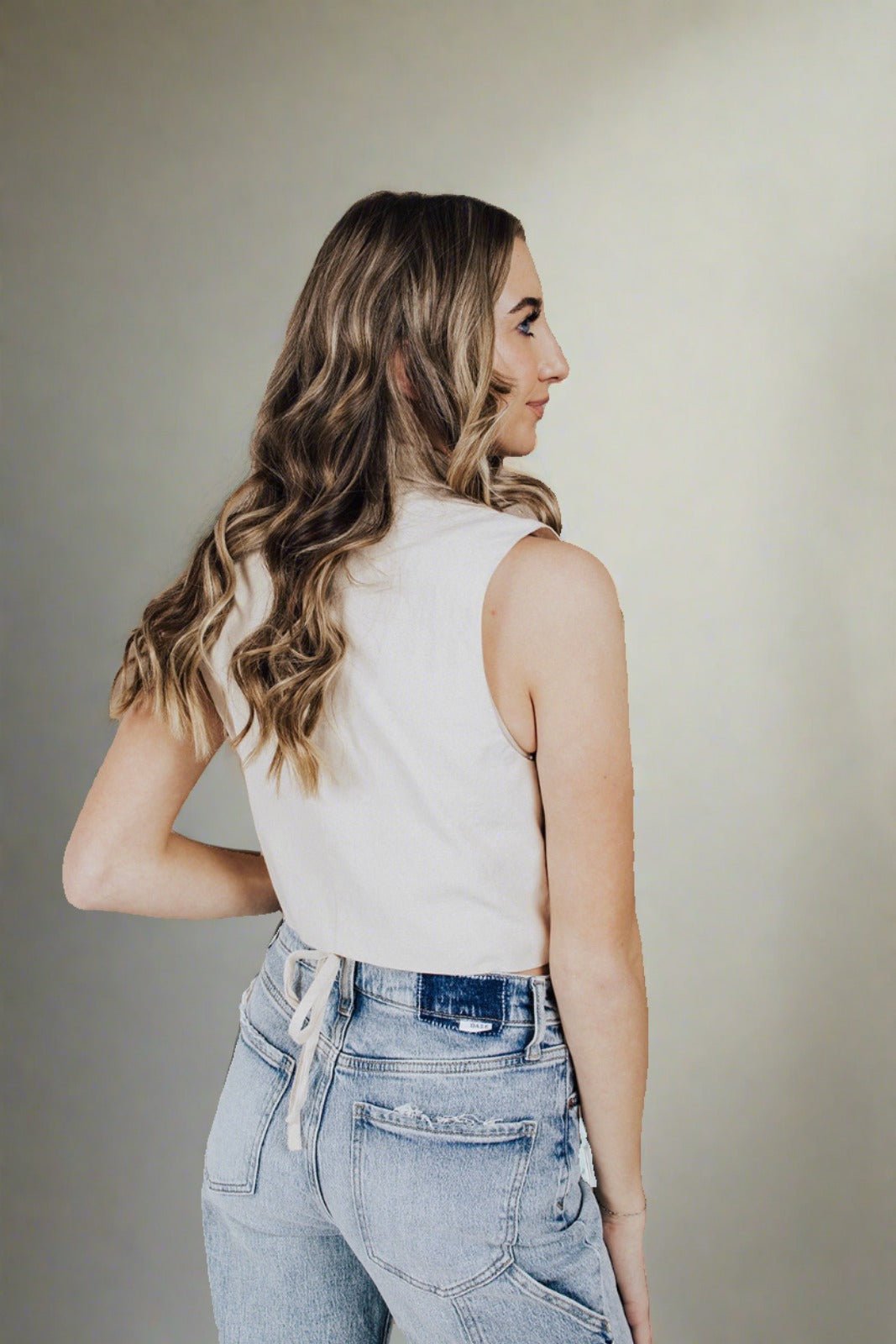 Street Wrap Cropped Vest - FINAL SALE