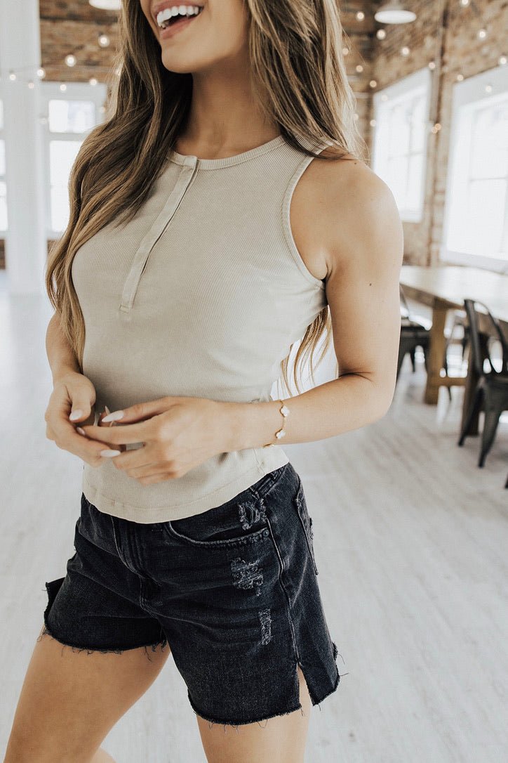 Sun & Sand Button Down Tank - FINAL SALE