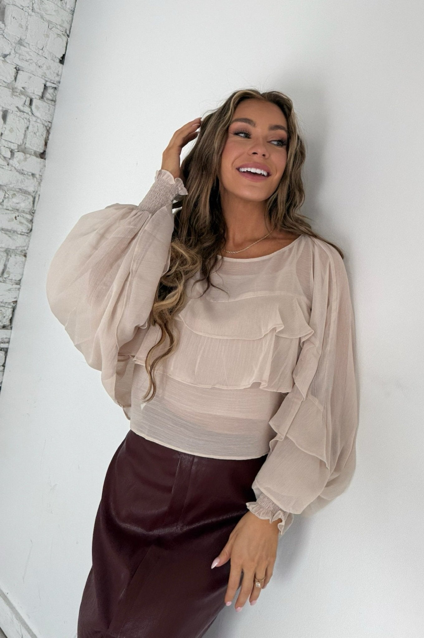 Tender Echo Ruffle Top