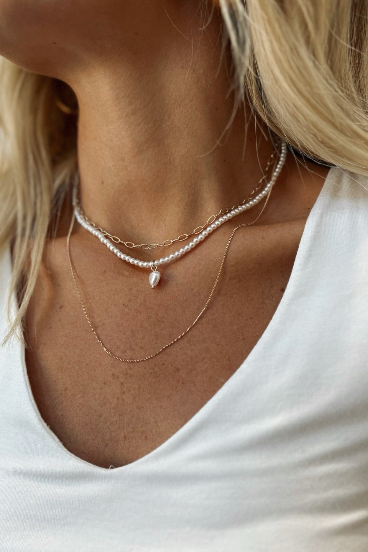 Tide Kissed Pearl Necklace