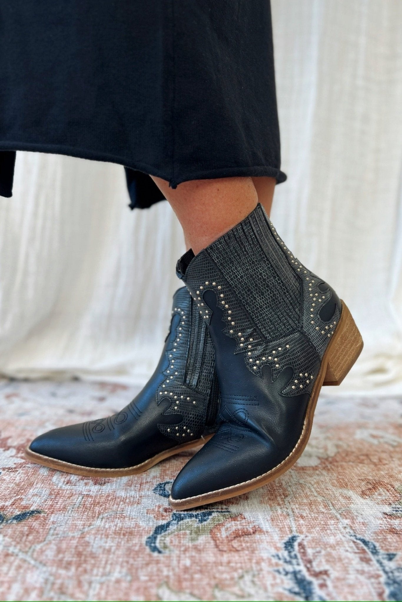 Tona Studded Ankle Boots - FINAL SALE