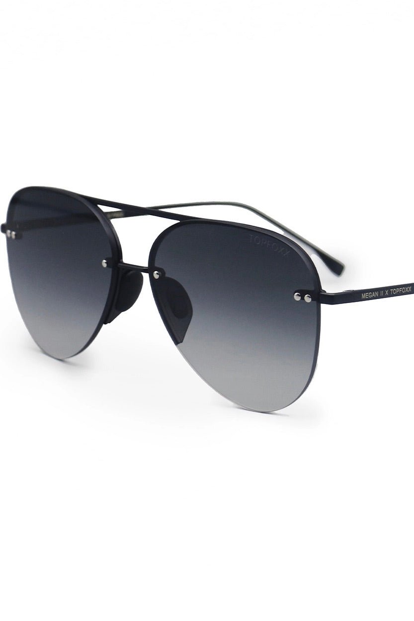 Top Foxx Smaller Megan 2 Metal Aviator Sunglasses
