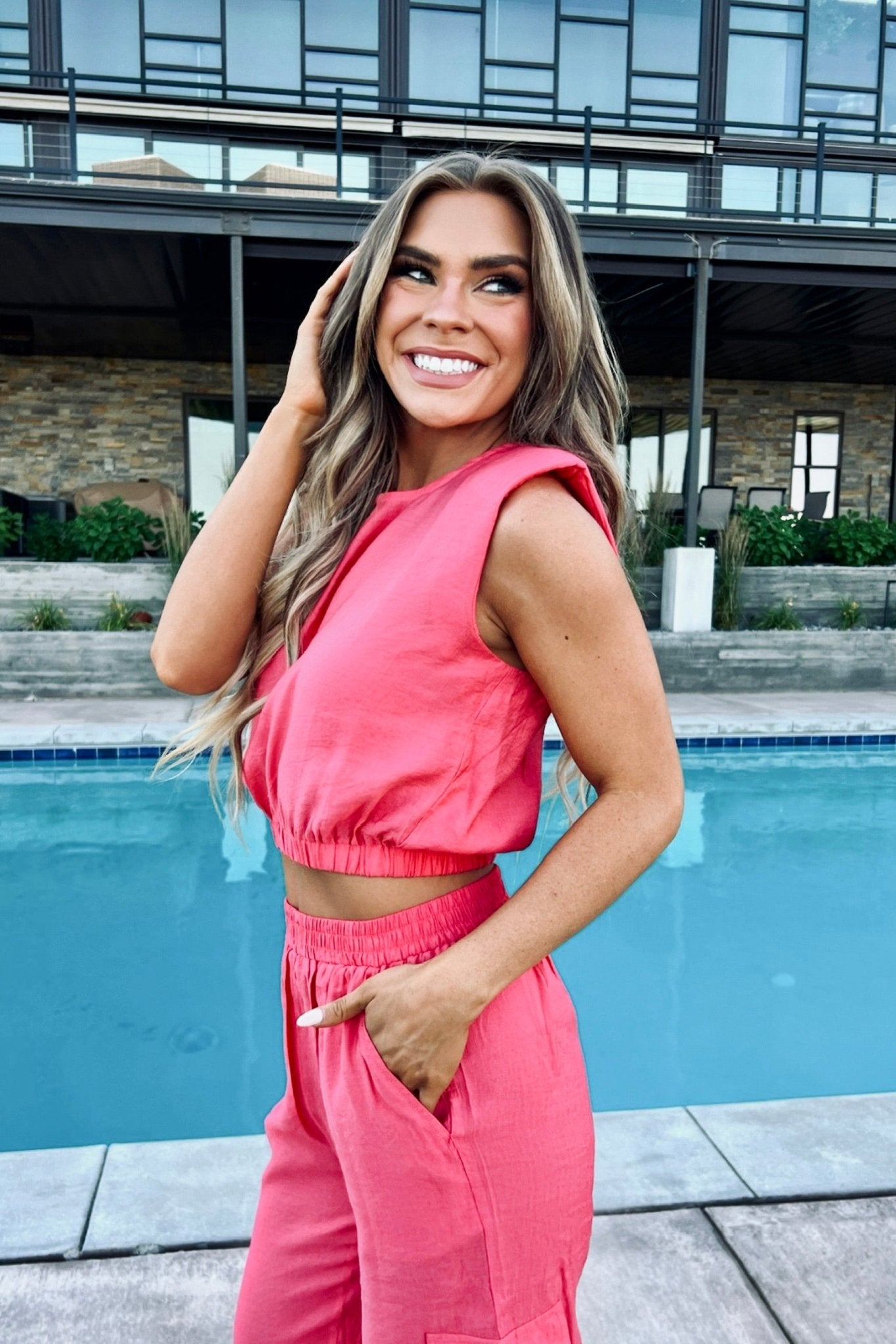 Tulum Crop Top and Cargo Pants Set - FINAL SALE