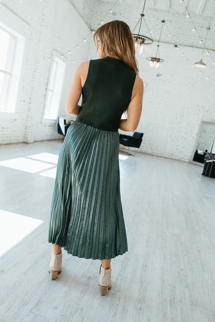 Under The Christmas Tree Pleated Dress - FINAL SALE