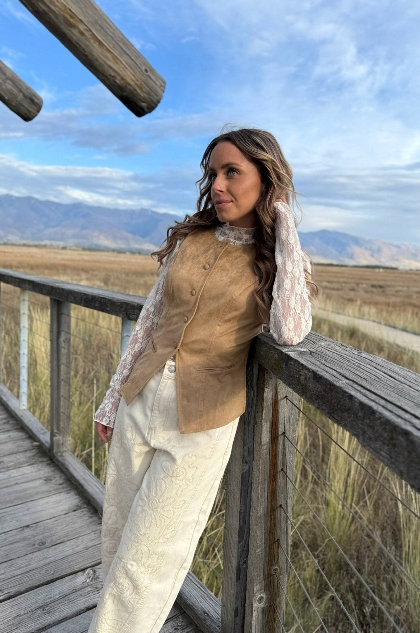 Vest Behavior Button Closure Vest