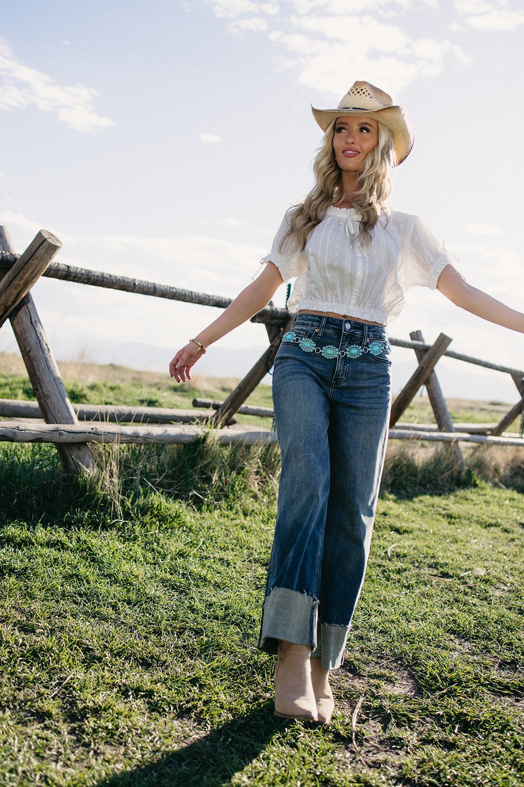 Mesa Sky Wide Leg Jeans