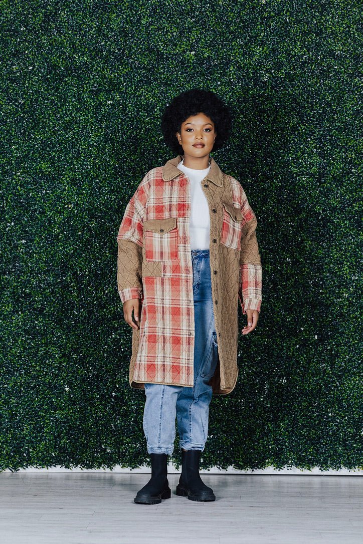 Zoey Quilted Long Jacket Lux Collection - FINAL SALE