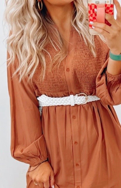 Dove Braided Leather Belt - FINAL SALE