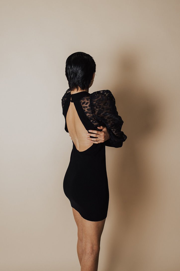 Monty Leopard Puff Sleeve Dress - FINAL SALE