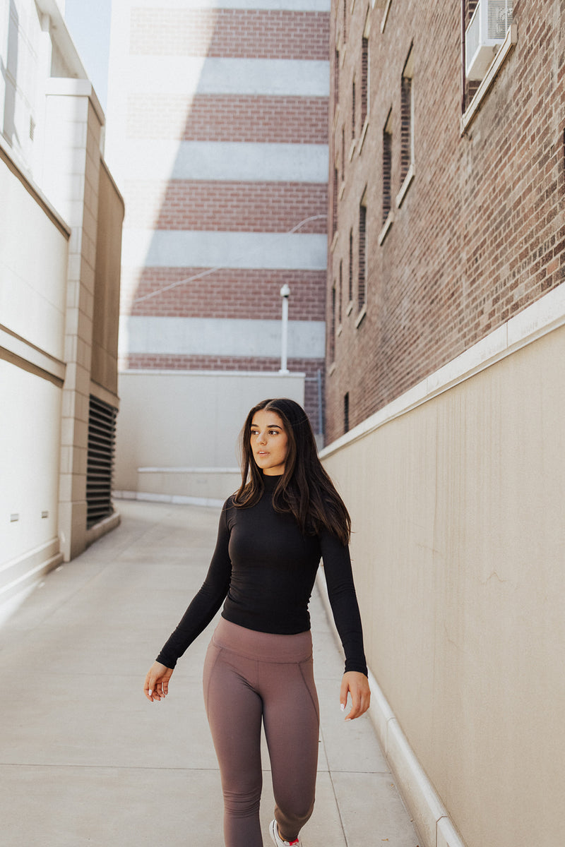 Sanford High Waist Leggings FINAL SALE Sand Charcoal