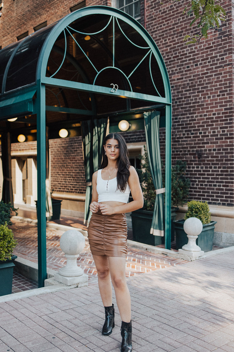 Real leather skirt best sale sale