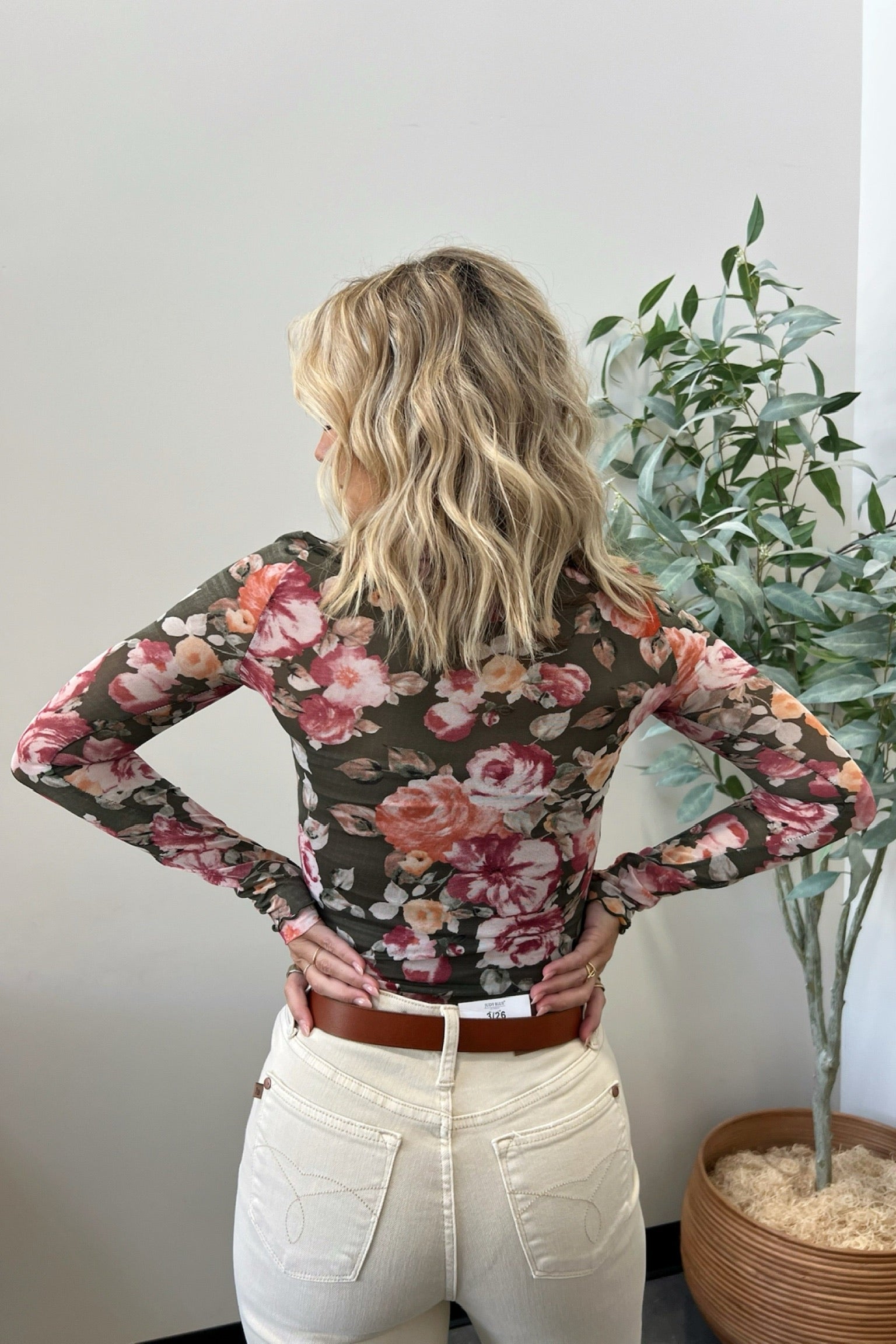 Missed Calls Floral Mesh Top