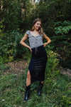 Rowan Two-Tone Checkered Bodysuit