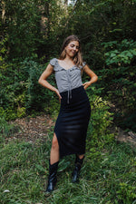 Rowan Two-Tone Checkered Bodysuit