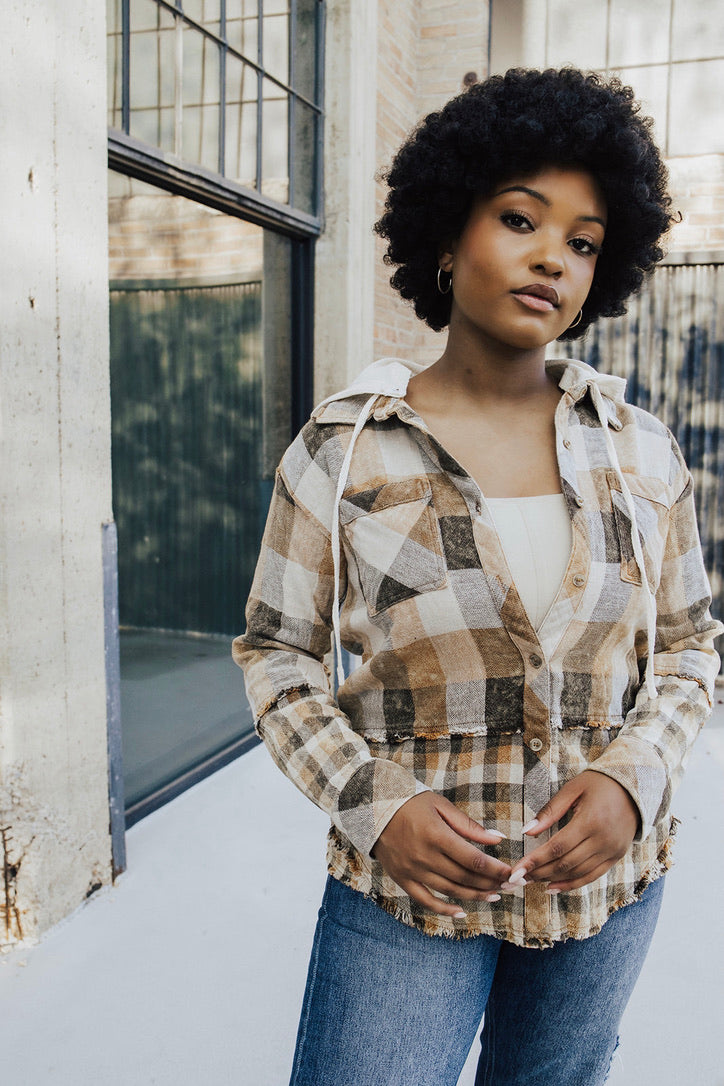 Mila Hooded Flannel Lux Collection - FINAL SALE