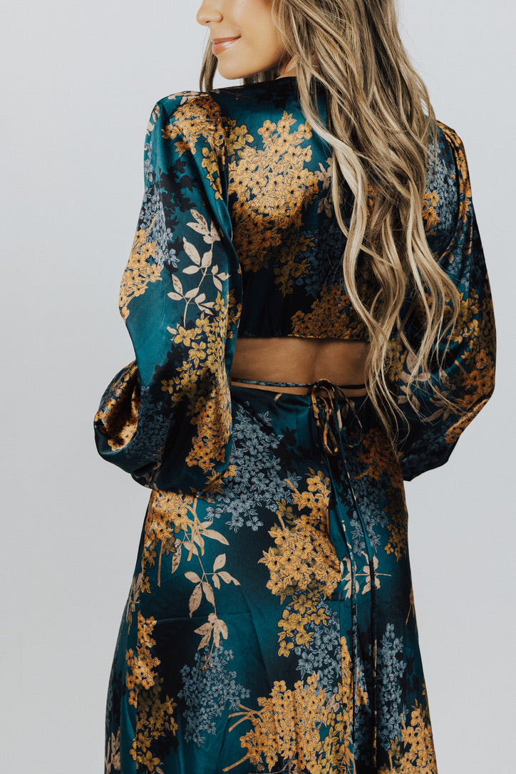 Astr Quinn Floral Cutout Midi Lux Collection