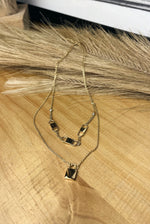 Leeland Double Layer Lock Necklace