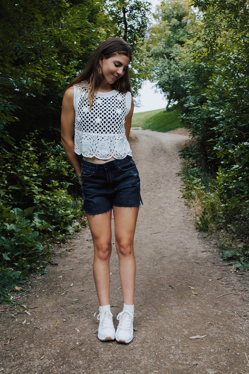 Fiona Crochet Crop Tank