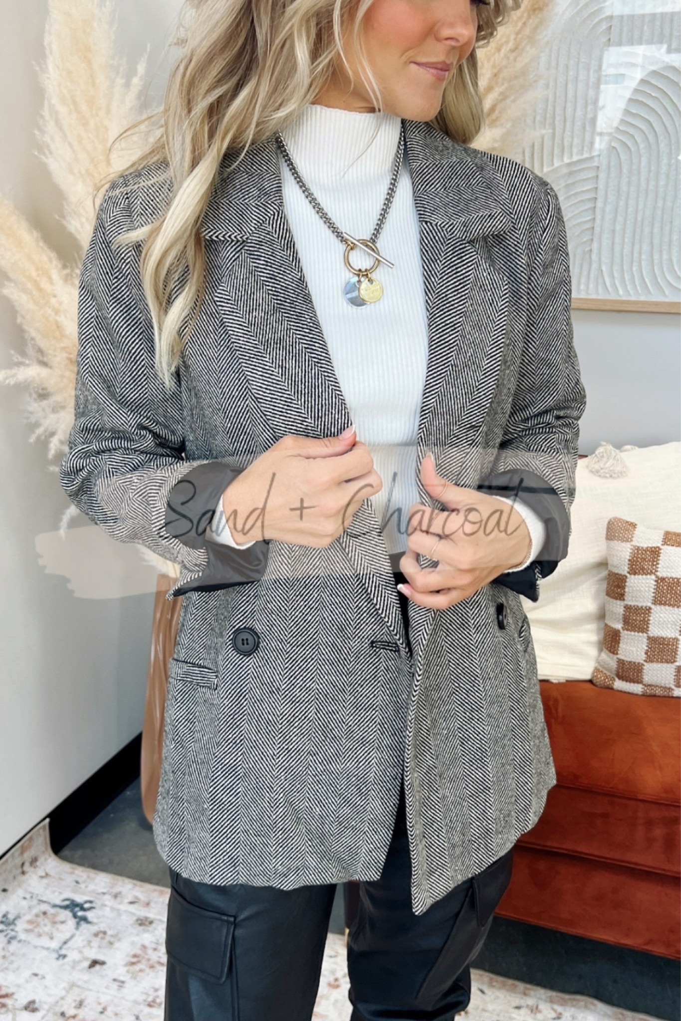 Ingrid Herringbone Blazer - FINAL SALE