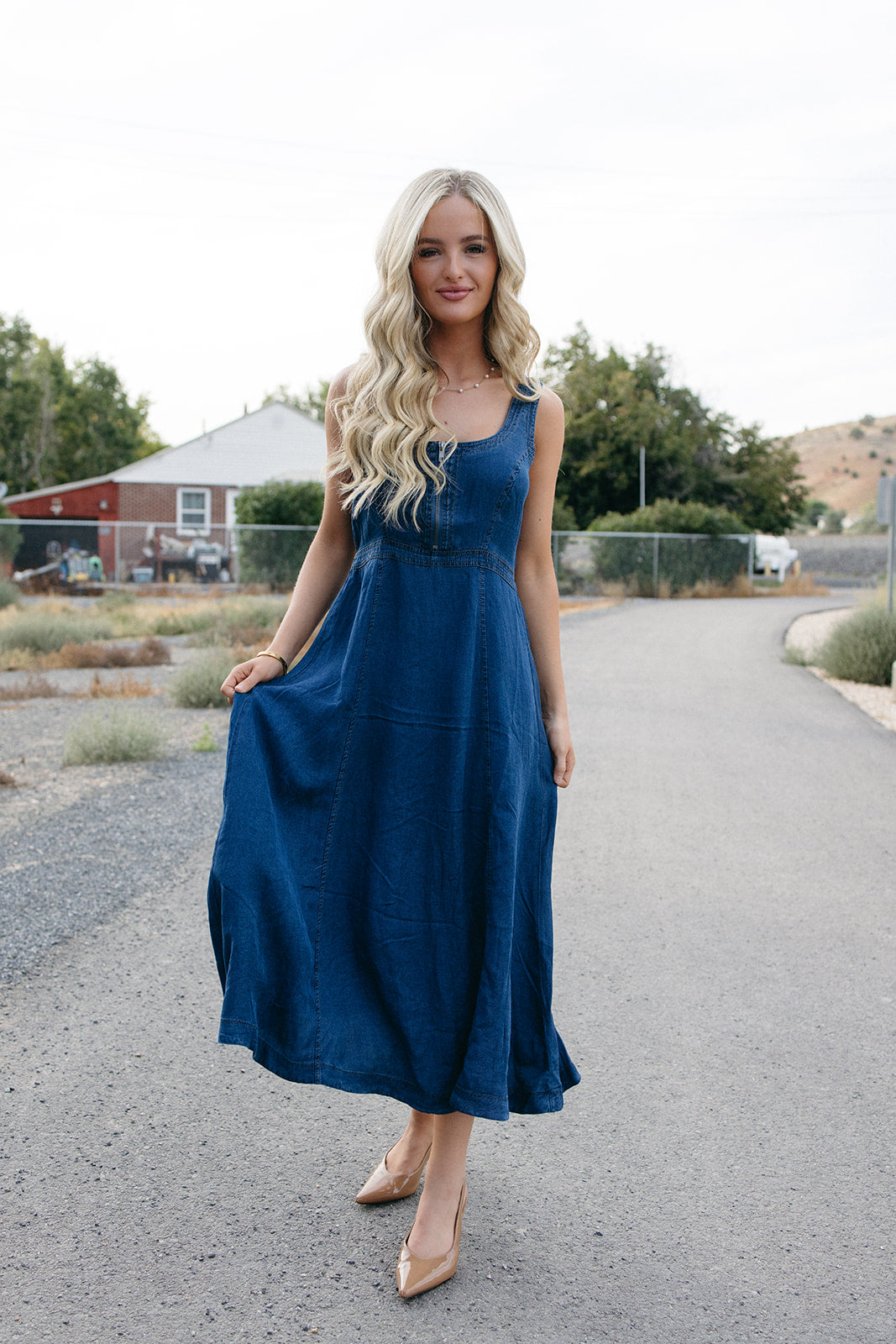 Zip Happens Denim Dress