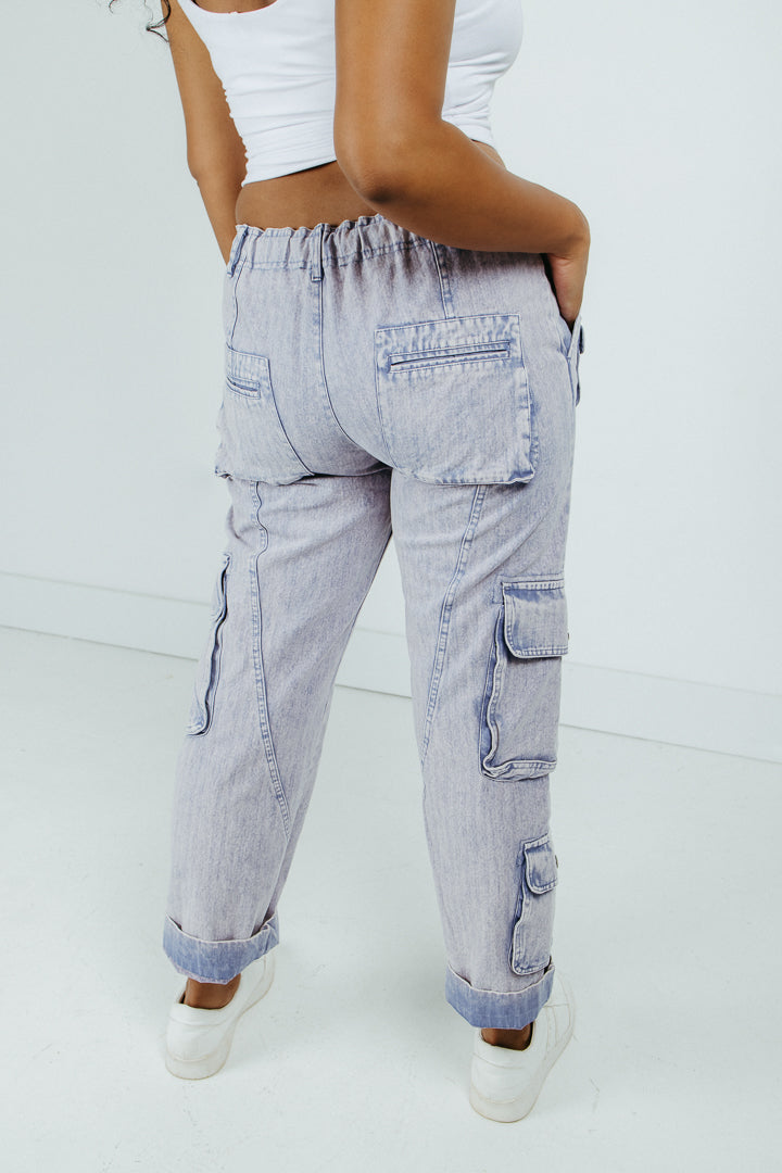 Romy Low Rise Cargo Jeans