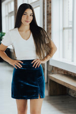 Cindy Velvet Mini Skirt