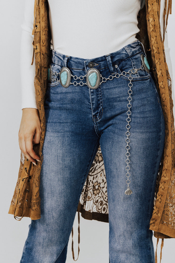Ambrose Turquoise Chain Belt