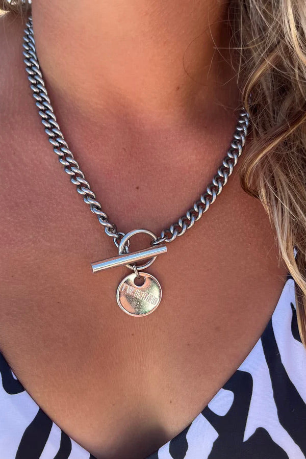 Twisted Silver Capture Necklace