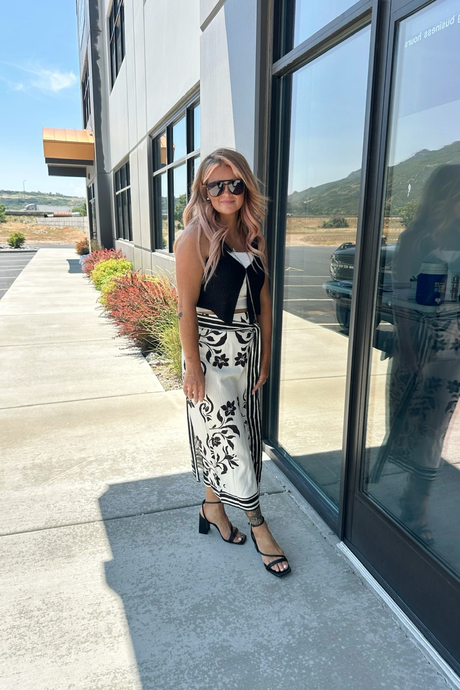 Salt Rinse Linen Wrap Skirt