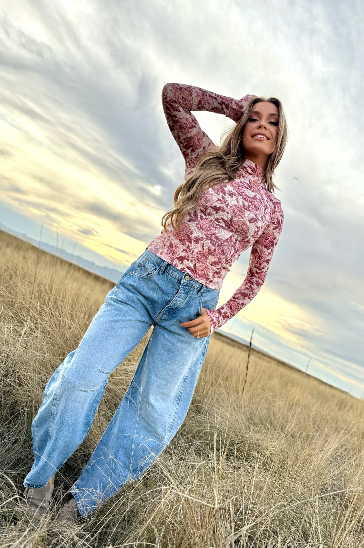 Free People Barrel Jeans, Barrel Jeans, Free People Good Luck Barrel Jeans