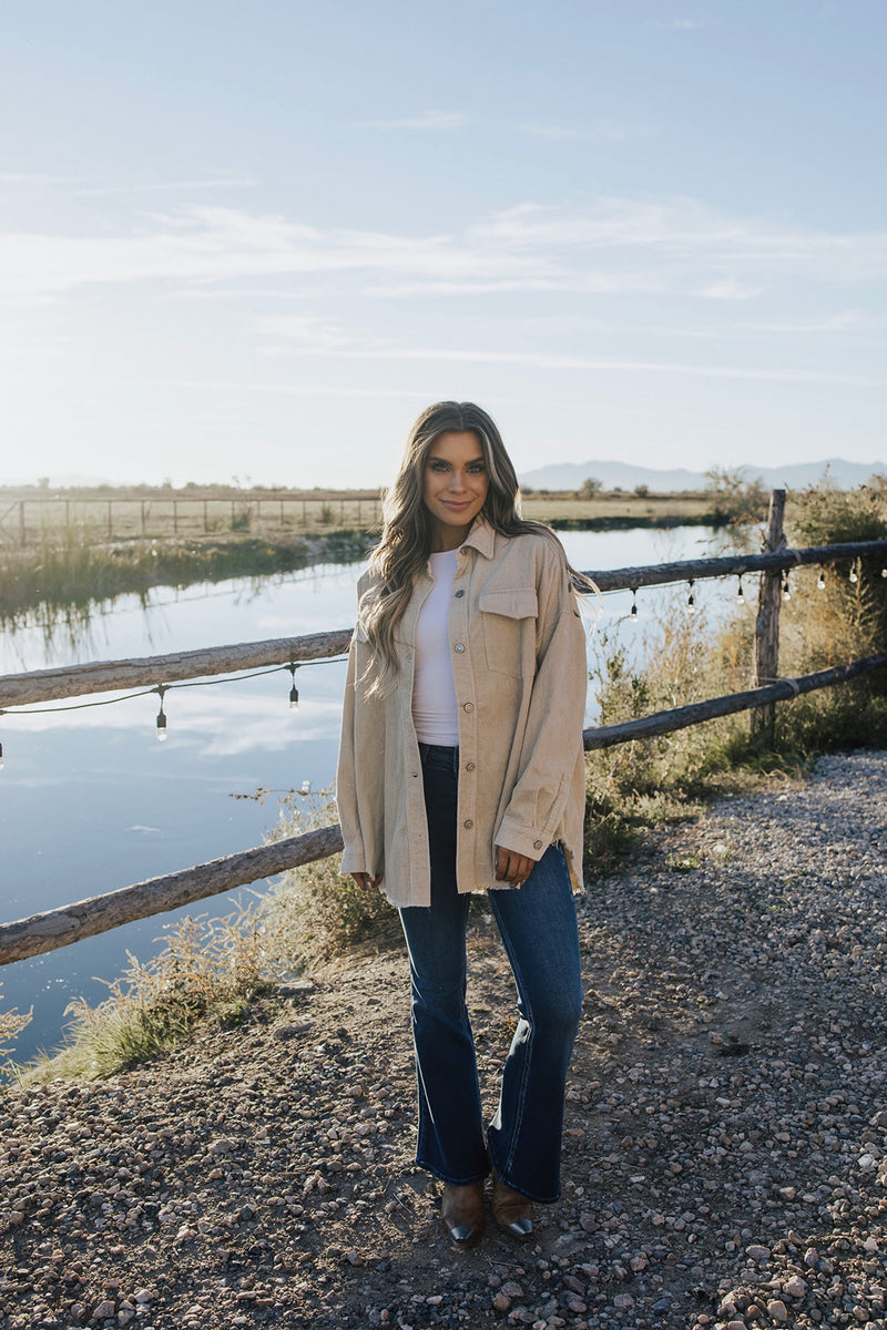 Heather Corduroy Shacket