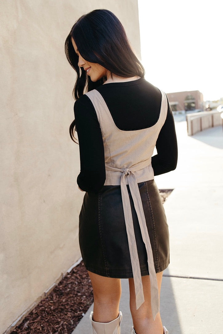 Tonal Bustier Top FINAL SALE