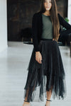 Holly Metallic Pleated Skirt